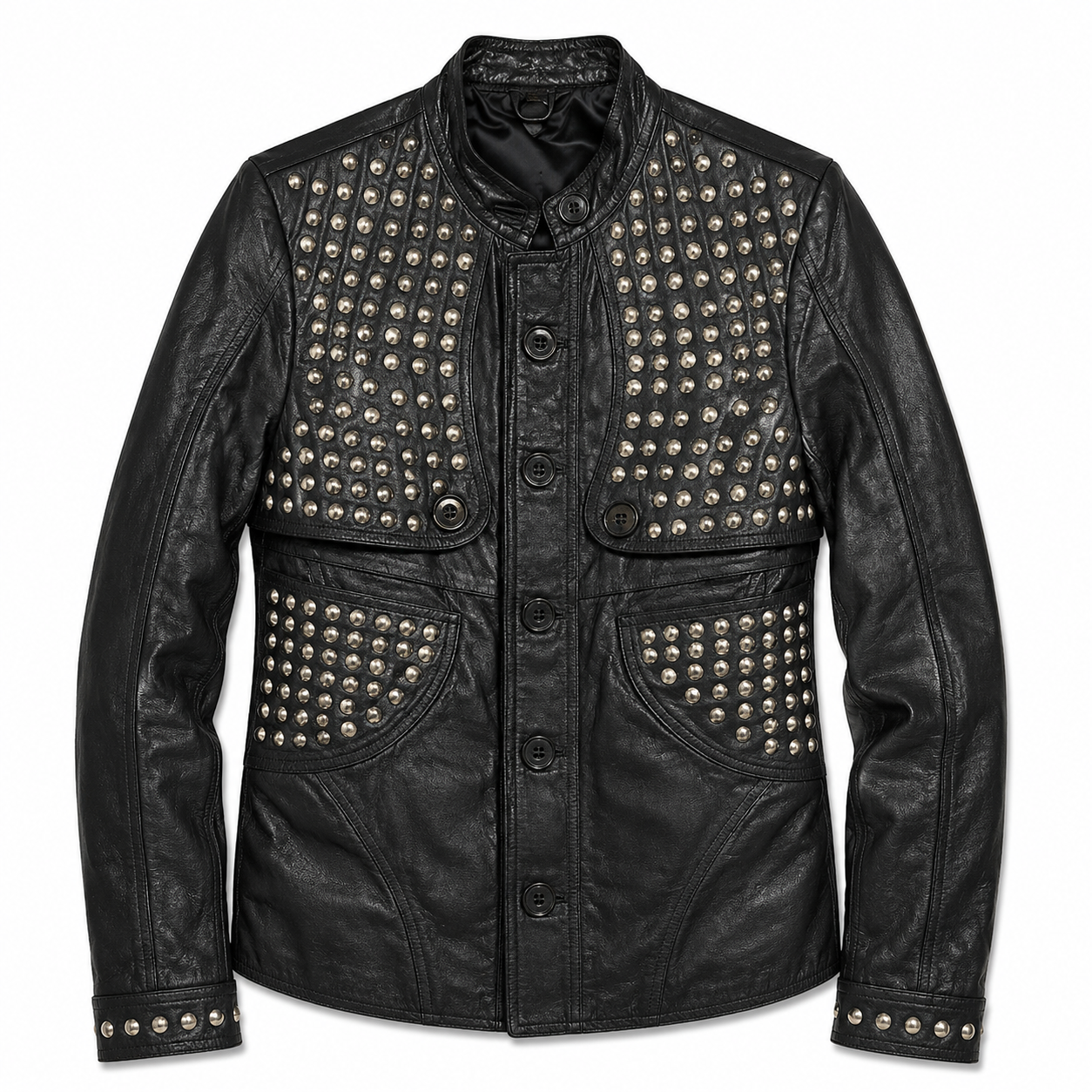 Premium Leather Jacket — 8K optimized product image after retouching